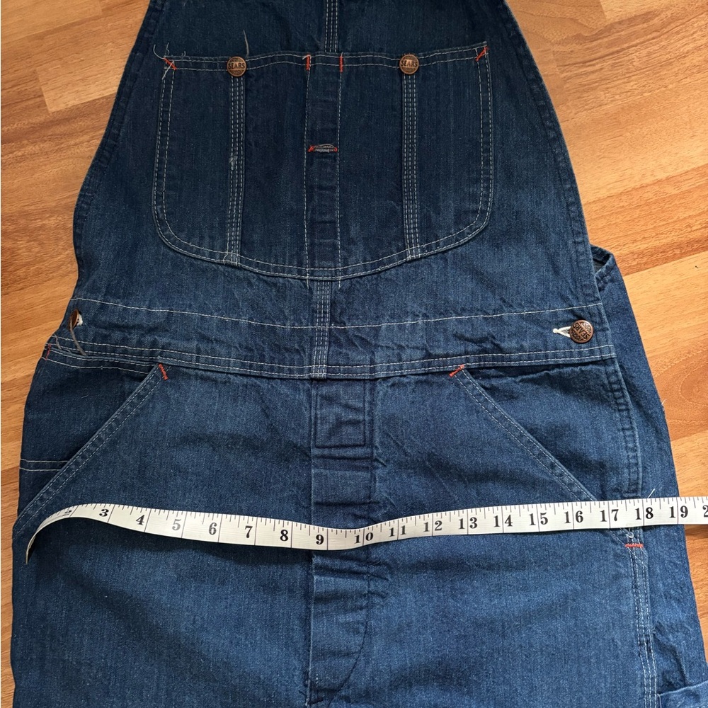 Vintage 1980s Sears Denim Overalls with Brass Accents - Picture 6 of 7
